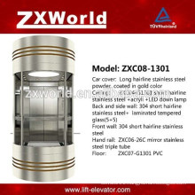 Full Glass Panoramic Passenger Elevator ZXC08-1301